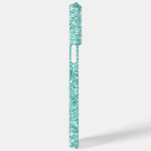 Coques Case-Mate iPhone Monogramme Métallique Aqua Parties scintillant Ble (Verso / Droite)