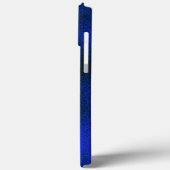 Coques Case-Mate iPhone Monogramme métallique bleu et or A (Verso / Gauche)