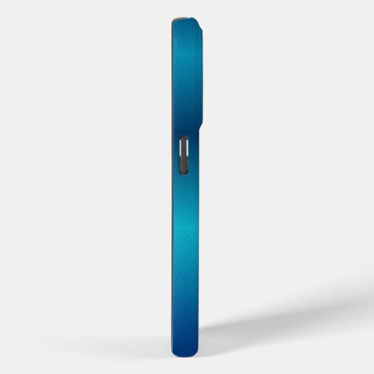 Coques Case-Mate iPhone monogramme métallique de texture bleu cobalt (Verso / Droite)