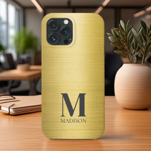 Case-Mate iPhone Case Monogramme métallique or