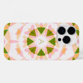 Coques Case-Mate iPhone Monogramme mignon vert jolie rose magique (Verso (horizontal))