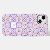 Coques Case-Mate iPhone Monogramme mignon violet joli rose magique (Verso (horizontal))