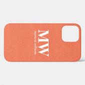 Coques Case-Mate iPhone Monogramme minimal de la pêche initial (Verso (horizontal))
