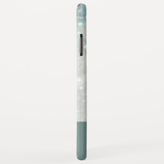 Coques Case-Mate iPhone Monogramme minimal en marbre bleu Turquoise modern (Dos/Droite)