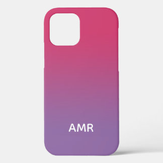Case-Mate iPhone Case Monogramme minimal Gradient rose à pourpre