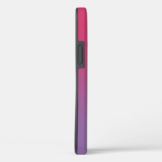 Coques Case-Mate iPhone Monogramme minimal Gradient rose à pourpre (Verso / Droite)