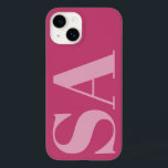 Coque Pour iPhone 14 Monogramme minimal initial de giron rose moderne<br><div class="desc">Monogramme initial de giron rose moderne minimaliste design de boîtier de téléphone contemporain</div>