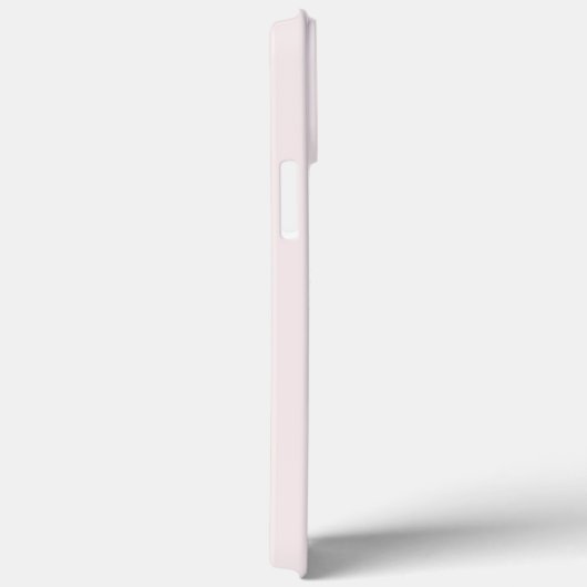 Coques Case-Mate iPhone Monogramme minimal initial et nom Pastel rose (Verso / Droite)