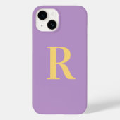 Coques Case-Mate iPhone Monogramme minimal Lilac violet moderne (Verso)