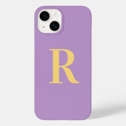 Coques Case-Mate iPhone Monogramme minimal Lilac violet moderne (Verso)