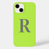 Coques Case-Mate iPhone Monogramme minimal Moderne Lime Vert (Verso)