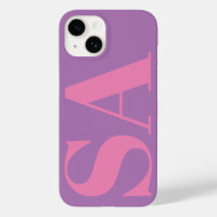 Monogramme minimal rose moderne