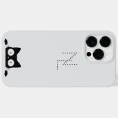Coques Case-Mate iPhone Monogramme minimaliste (Verso (horizontal))
