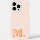 Coques Case-Mate iPhone Monogramme minimaliste de pêche moderne initial (Verso)