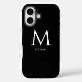 Coques Case-Mate iPhone Monogramme minimaliste simple (Verso)