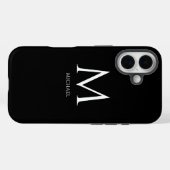 Coques Case-Mate iPhone Monogramme minimaliste simple (Verso (horizontal))