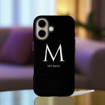 Coques iPhone 16 Monogramme minimaliste simple<br><div class="desc">Ce coque iPhone 16 allie simplicité et esthétique moderne pour un look élégant et sophistiqué. Conçu pour ceux qui apprécient l'élégance sobre, le design présente un monogramme minimaliste dans une police contemporaine propre, avec le prénom clairement affiché sous le monogramme. La disposition assure une touche personnelle élégante tout en conservant...</div>