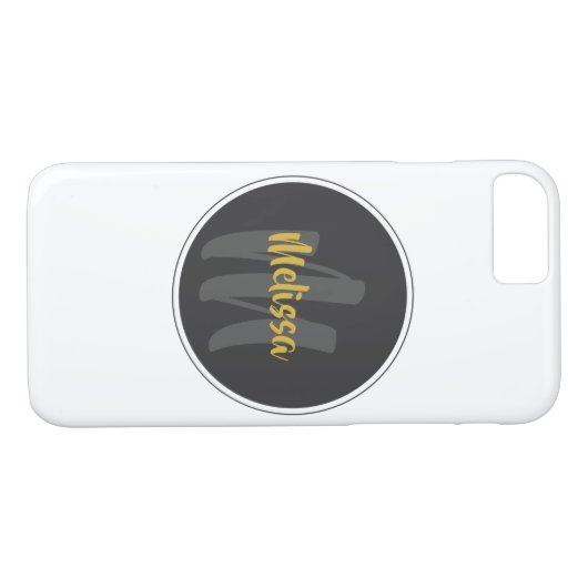 Coques Case-Mate iPhone monogramme modèle élégant (Dos (Horizontal))