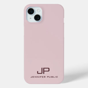 Coque iPhone 15 Mini Monogramme Modèle moderne  Best Rose Gold