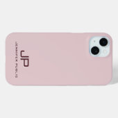 Coques Case-Mate iPhone Monogramme Modèle moderne  Best Rose Gold (Verso (horizontal))