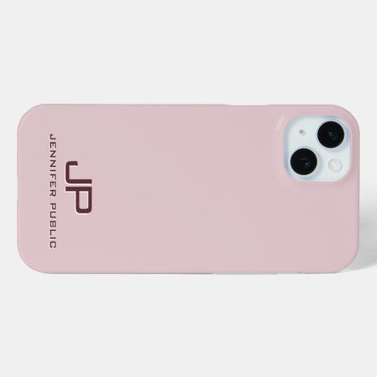 Coques Case-Mate iPhone Monogramme Modèle moderne  Best Rose Gold (Verso (horizontal))