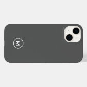 Coques Case-Mate iPhone Monogramme modéré minimaliste (Verso (horizontal))