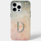 Coques Case-Mate iPhone Monogramme Moderne Abstrait Nom personnalisé Étoil (Verso)