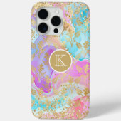 Coques Case-Mate iPhone Monogramme Moderne Abstrait Paillettes Personnalis (Verso)