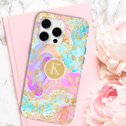 Coques Case-Mate iPhone Monogramme Moderne Abstrait Paillettes Personnalis