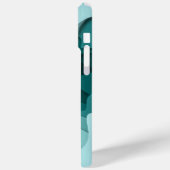 Coques Case-Mate iPhone Monogramme moderne Aqua Turquoise peinture Abstrai (Verso / Gauche)