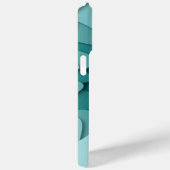 Coques Case-Mate iPhone Monogramme moderne Aqua Turquoise peinture Abstrai (Verso / Droite)