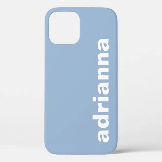 Coques Case-Mate iPhone Monogramme Moderne Bleu (Verso)