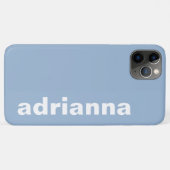Coques Case-Mate iPhone Monogramme Moderne Bleu (Dos (Horizontal))