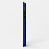 Coques Case-Mate iPhone Monogramme Moderne Bleu Marine (Dos/Gauche)