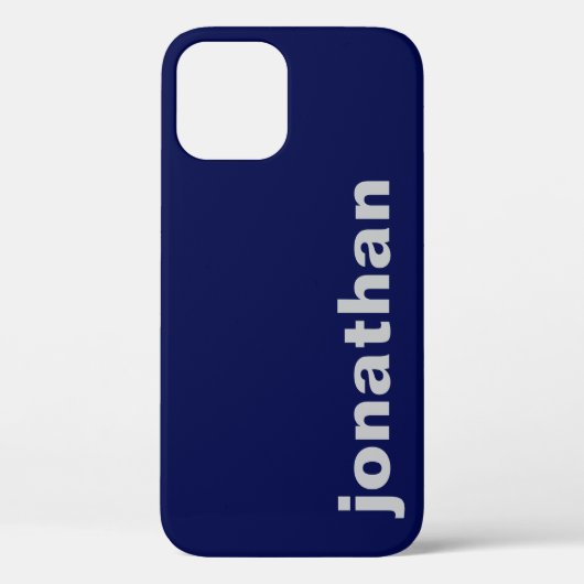 Coques Case-Mate iPhone Monogramme Moderne Bleu Marine (Verso)
