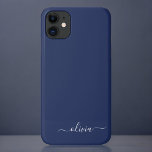 Case-Mate iPhone Case Monogramme moderne bleu marine et blanc<br><div class="desc">Découvrez notre collection de monogrammes modernes bleu et blanc de la Marine : Élevez votre décor de maison avec notre collection sophistiquée avec un schéma de couleurs bleu marine et blanc contemporain. Chaque pièce est minutieusement conçue pour exsuder l'élégance et le style, parfait pour ajouter une touche de modernité à...</div>