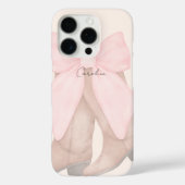 Coques Case-Mate iPhone Monogramme moderne Chic Boots Cowboy Boot Rose Bow (Verso)