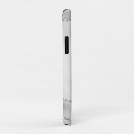 Coques Case-Mate iPhone Monogramme moderne chic Carte de visite de marbre (Dos/Droite)