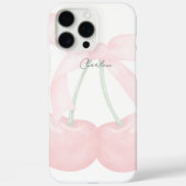 Coques Case-Mate iPhone Monogramme moderne Chic Cerises Bow rose (Verso)