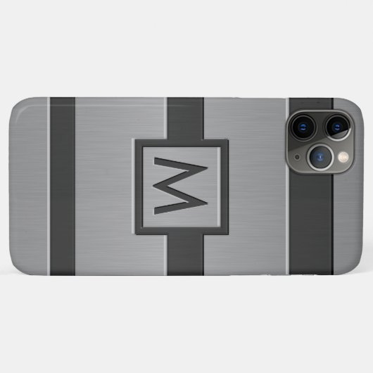 Coques Case-Mate iPhone Monogramme moderne de style (Dos (Horizontal))