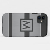 Coques Case-Mate iPhone Monogramme moderne de style (Dos (Horizontal))