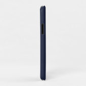 Coques Case-Mate iPhone Monogramme moderne élégant Script Marine Bleu (Dos/Droite)