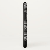 Coques Case-Mate iPhone Monogramme moderne en argent (Dos/Droite)