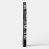 Coques Case-Mate iPhone Monogramme moderne en argent (Verso / Droite)