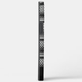 Coques Case-Mate iPhone Monogramme moderne en argent (Verso / Droite)