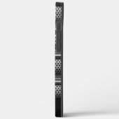 Coques Case-Mate iPhone Monogramme moderne en argent (Verso / Gauche)