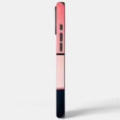 Coques Case-Mate iPhone Monogramme Moderne Fille Chic Rose Bande Noire (Verso / Gauche)