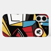 Coques Case-Mate iPhone Monogramme moderne géométrique Abstrait (Verso (horizontal))