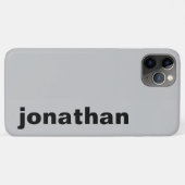 Coques Case-Mate iPhone Monogramme Moderne Gris (Dos (Horizontal))