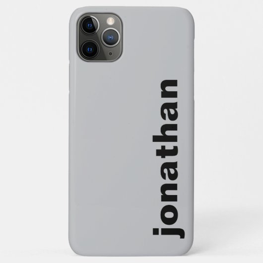 Coques Case-Mate iPhone Monogramme Moderne Gris (Dos)